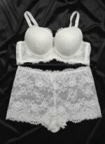 4Pis Ring-Safe Premium Lace Foam Bra Panty  Combo Set - Image 4