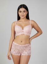 4Pis Ring-Safe Premium Lace Foam Bra Panty  Combo Set 2 - Image 3