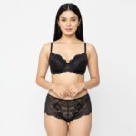 4Pis Ring-Safe Premium Lace Foam Bra Panty  Combo Set  3 - Image 4