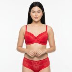 4Pis Ring-Safe Premium Lace Foam Bra Panty  Combo Set  3 - Image 2